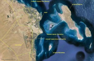 Hurgada, Арабская Республика Египет, спутниковая карта